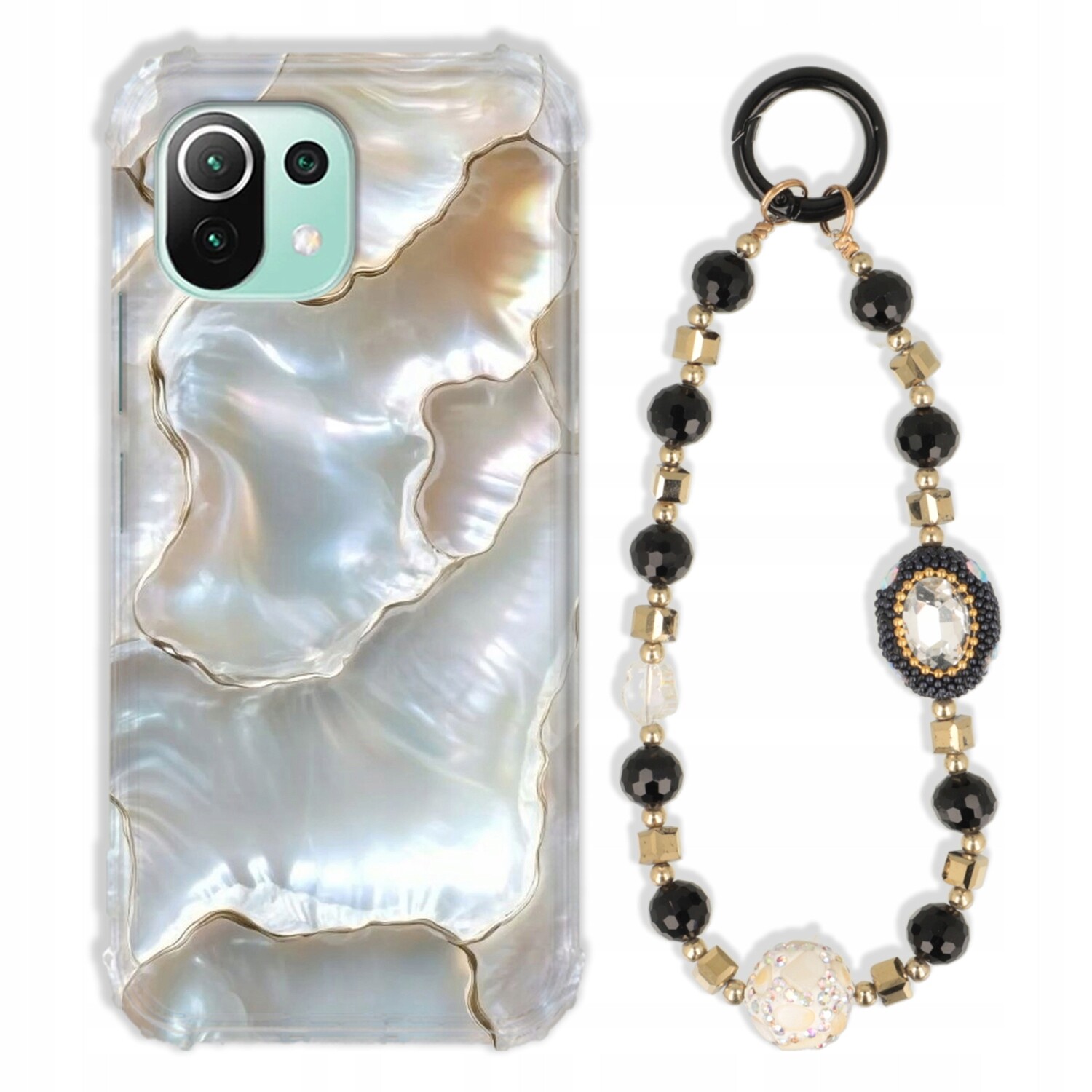 Pouzdro Pro Xiaomi Mi 11 Lite 5G Antishock Zirkony Černo Zlaté|pevné|pevné