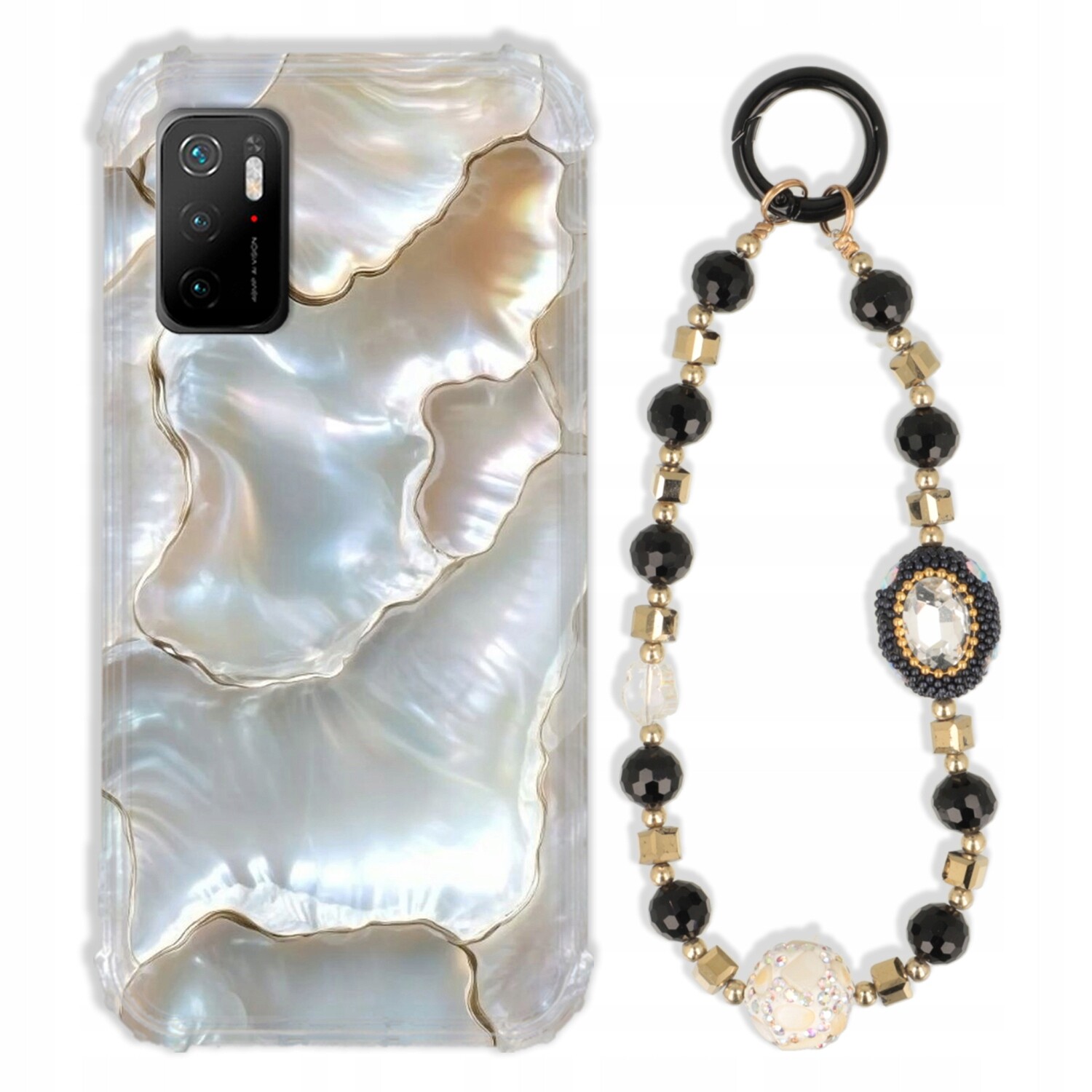 Pouzdro Pro Xiaomi Poco M3 Pro 5G Antishock Zirkony Černo Zlaté|pevné|pevné