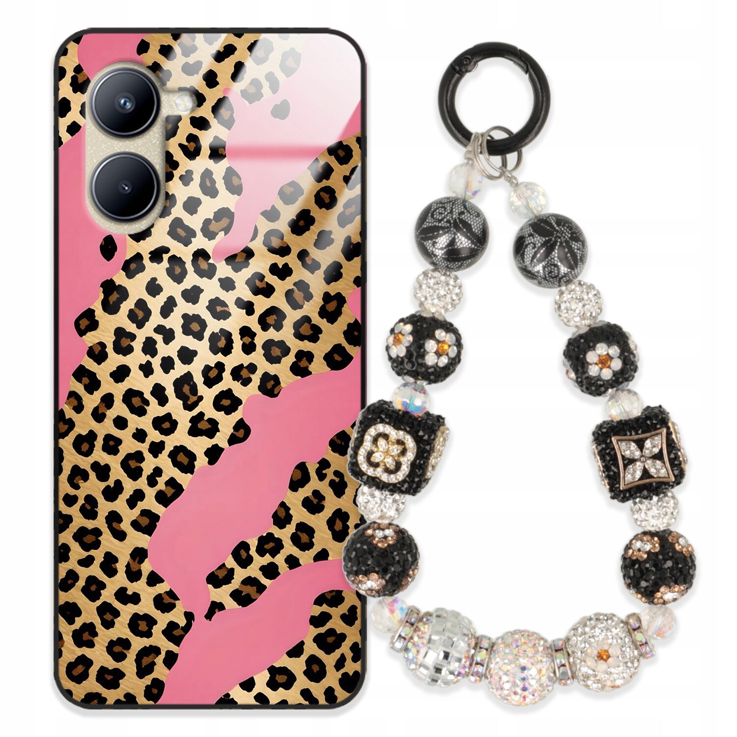 Pouzdro Pro Realme C33 Case Glass| Přívěsek Na Klíče Elegantní Kryt Premium Vzory