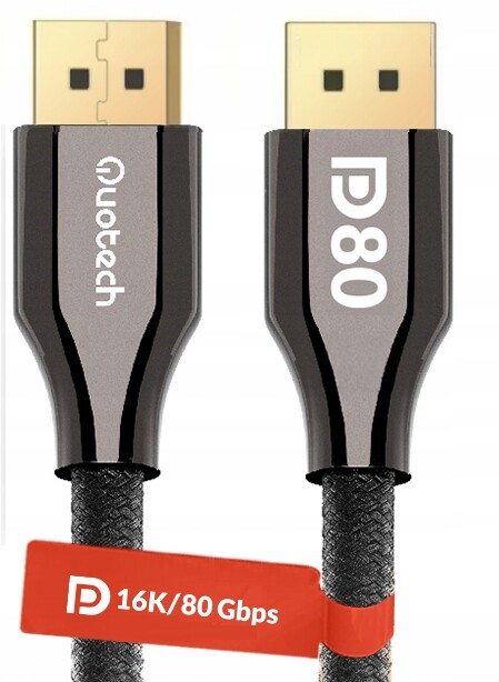 Kabel Displayport 2.1 Kabel Dp Dp Uhd 16K 60HZ 80Gbps 2.5 m