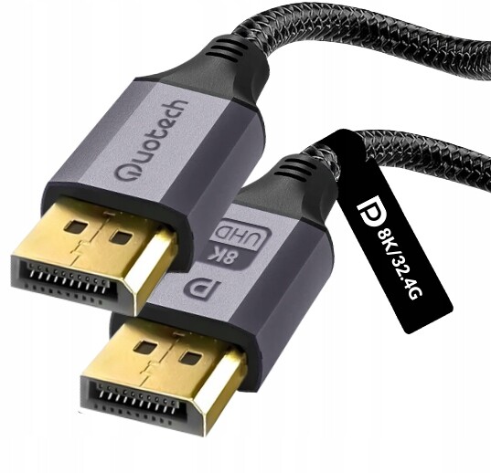 Kabel Displayport 1.4 Dp Dp Uhd 8K 60HZ 32.4Gbps 8 m