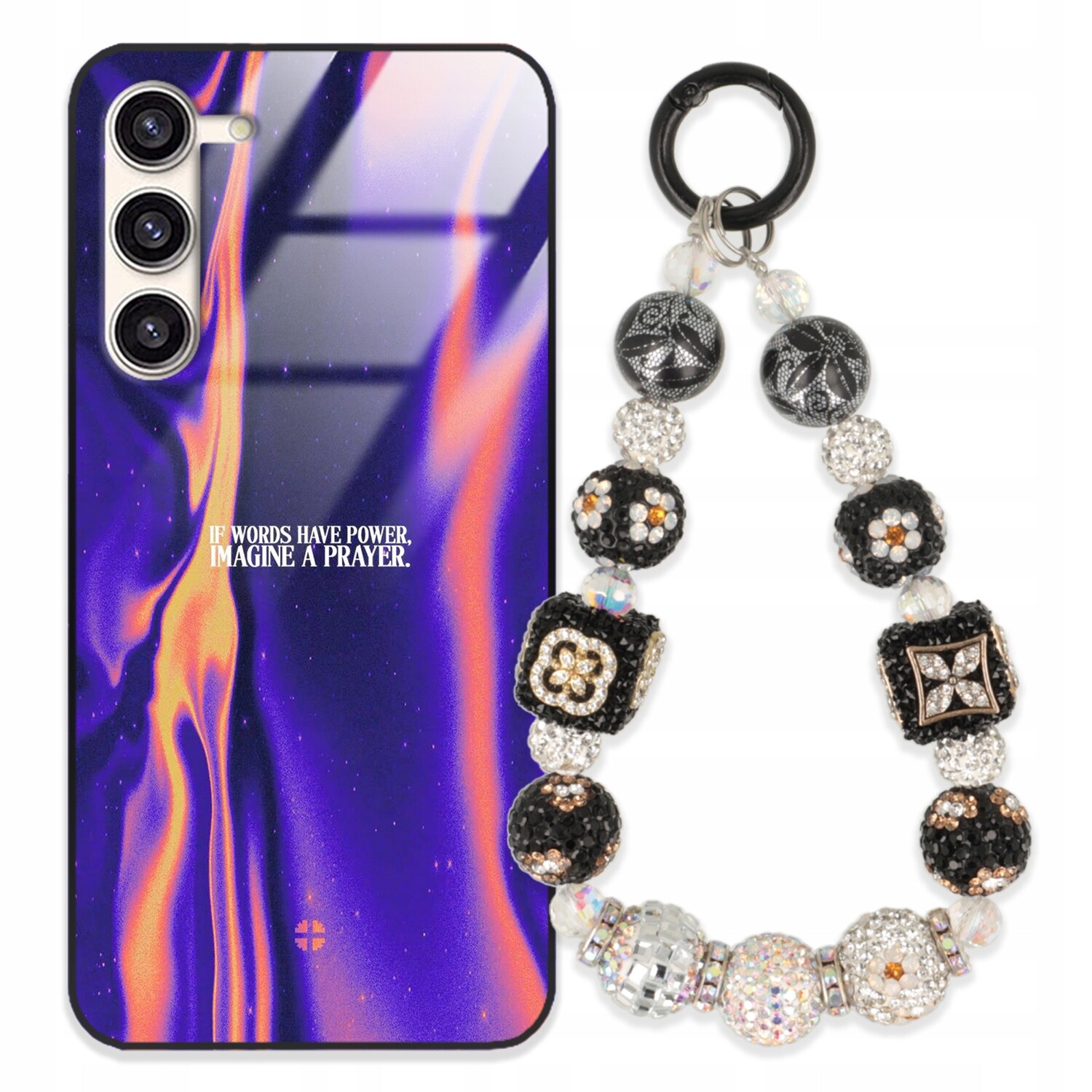 Pouzdro Pro Samsung S23 Plus Glass Přívěsek Na Klíče Elegantní Kryt Premium Vzory