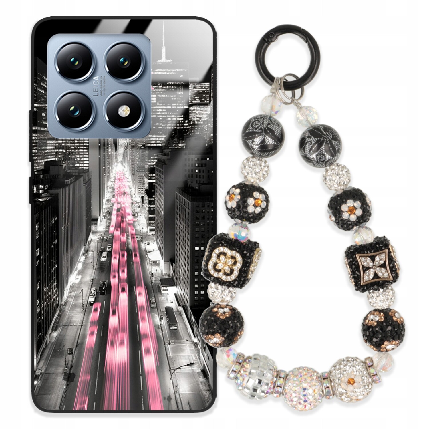 Pouzdro Pro Xiaomi 14T 5G Glass Přívěsek Na Klíče Elegantní Kryt Premium Vzory