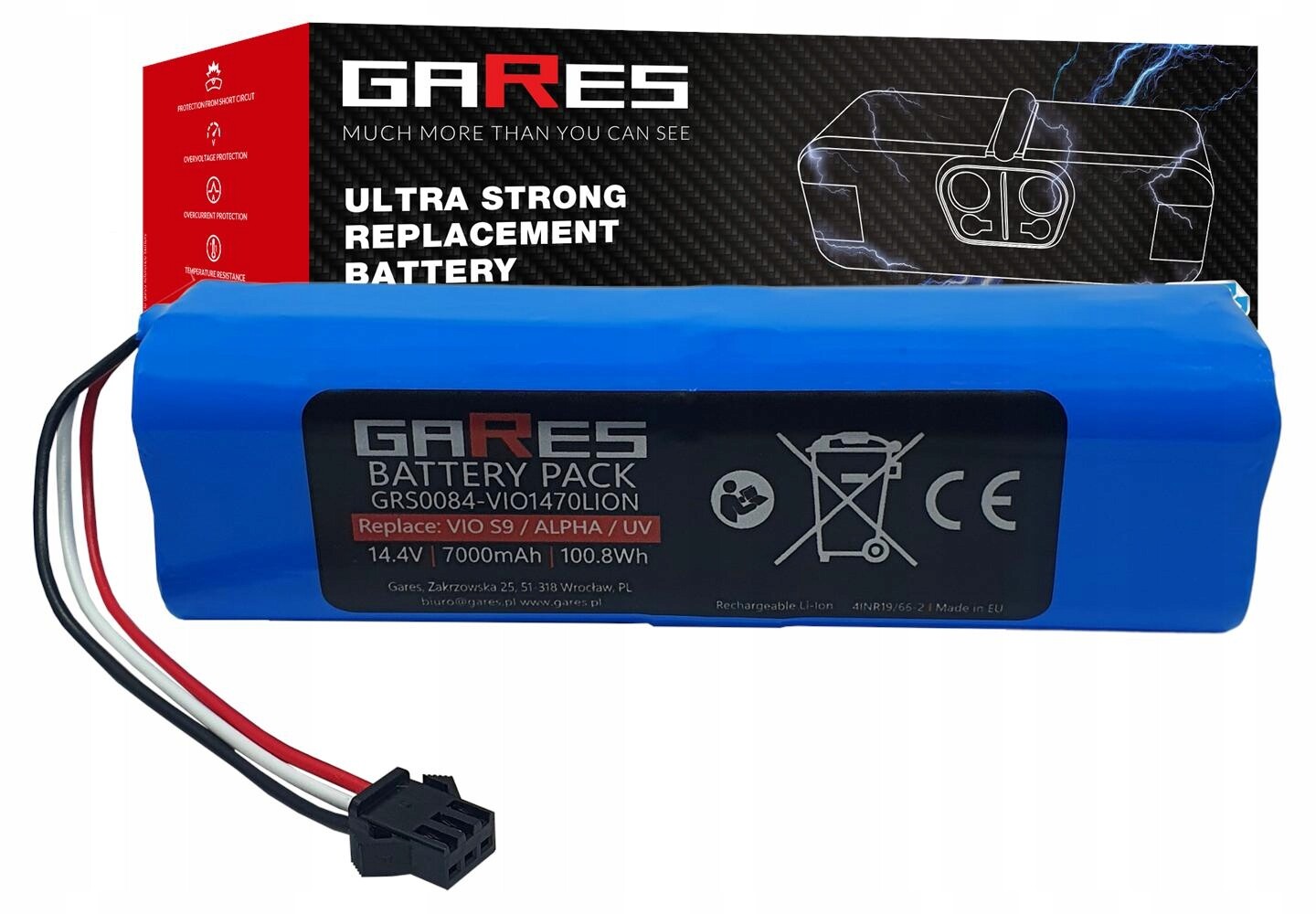 Akumulátor Gares pro Roidmi Eve Plus 14,4V 7,0Ah