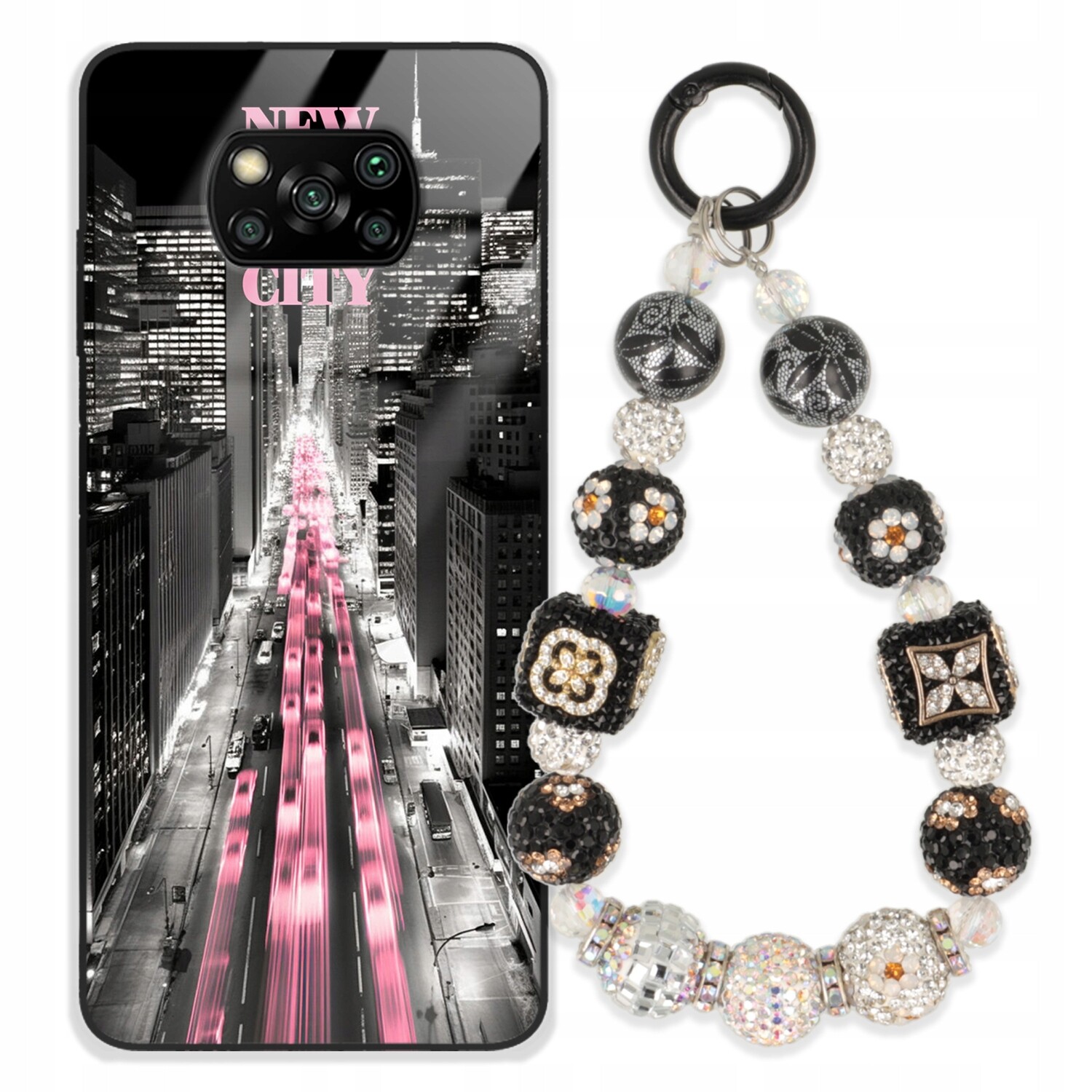 Pouzdro Pro Xiaomi Poco X3 Pro Glass Přívěsek Na Klíče Elegantní Kryt Premium Wz