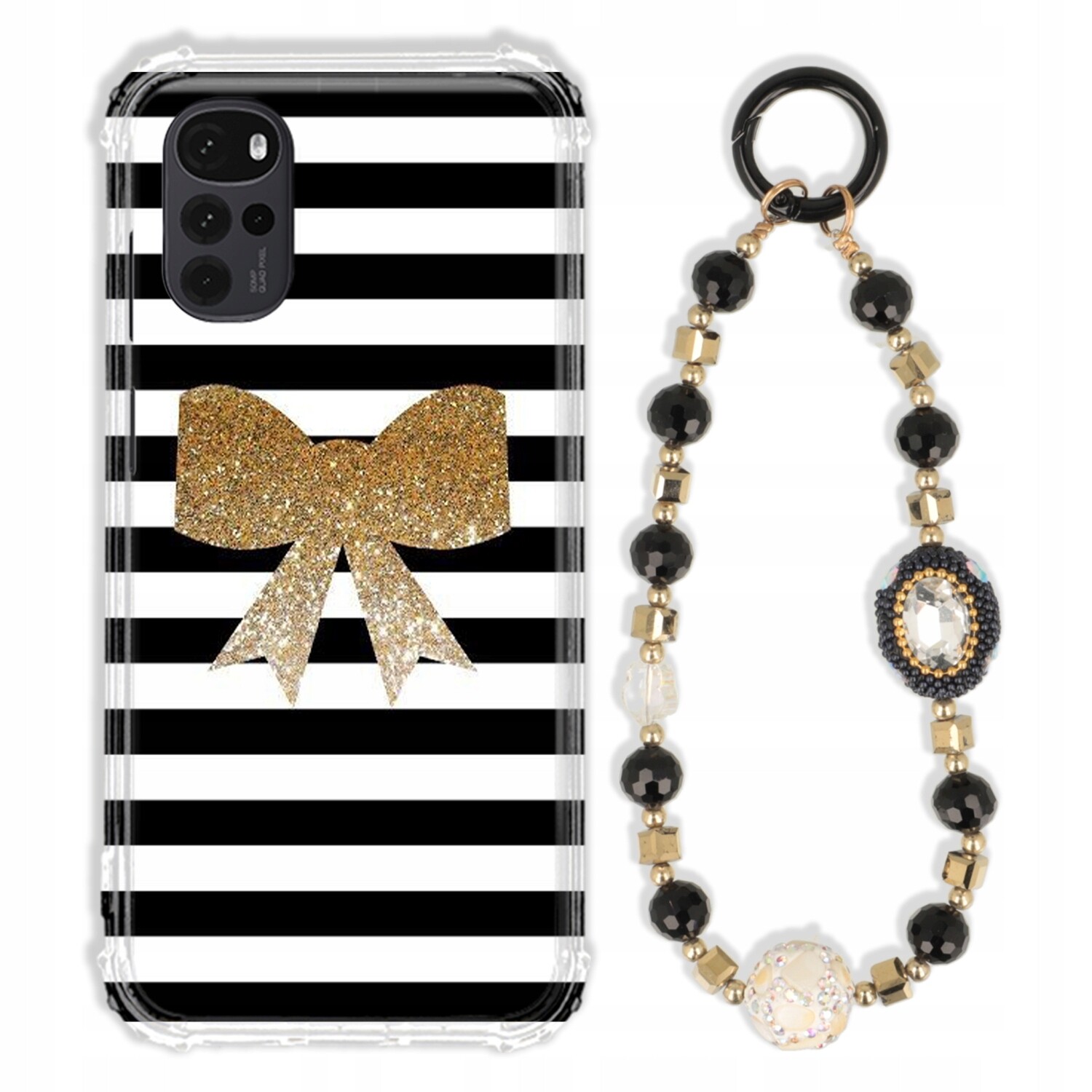 Pouzdro Pro Motorola G22 4G Antishock Zirkony Černo Zlaté Odolné| Silné