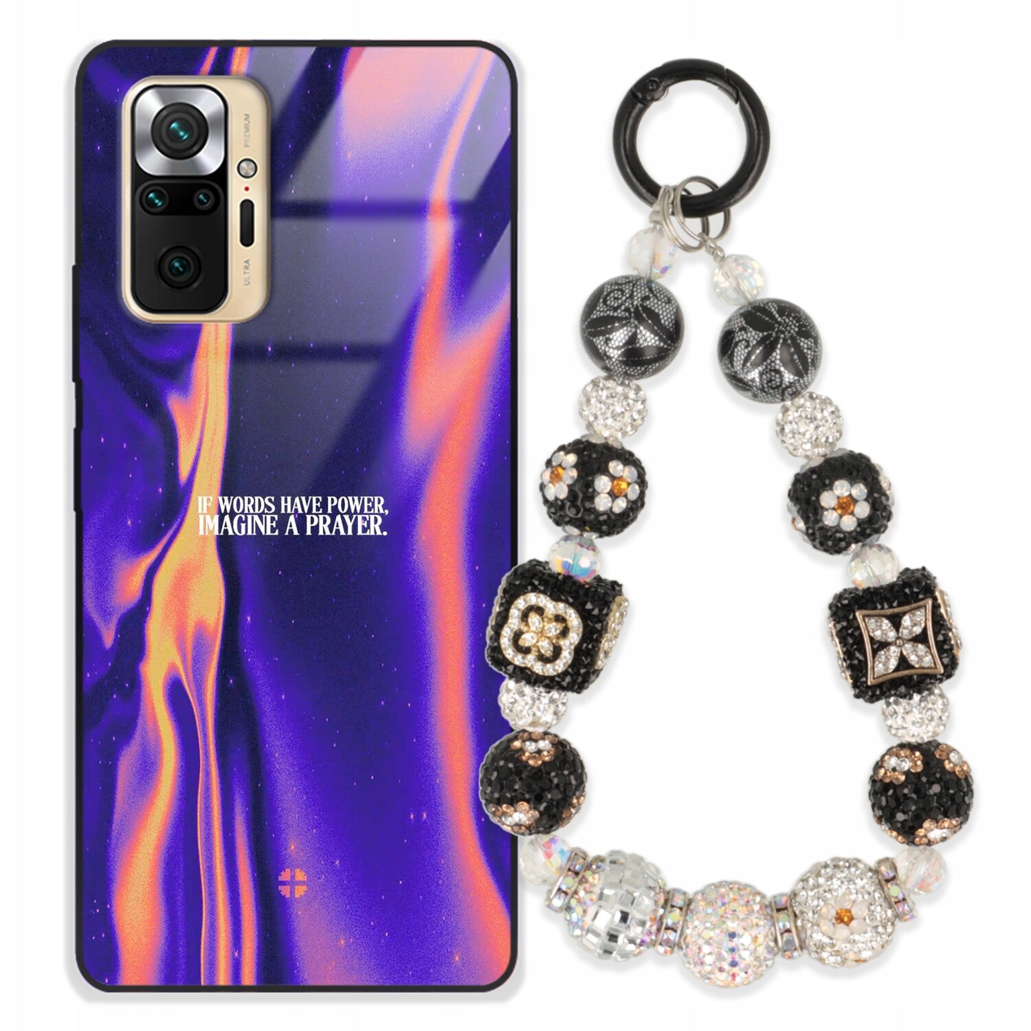 Pouzdro Pro Xiaomi Redmi Note 10 Pro Glass Přívěsek Na Klíče Stylové |case Premium Wz