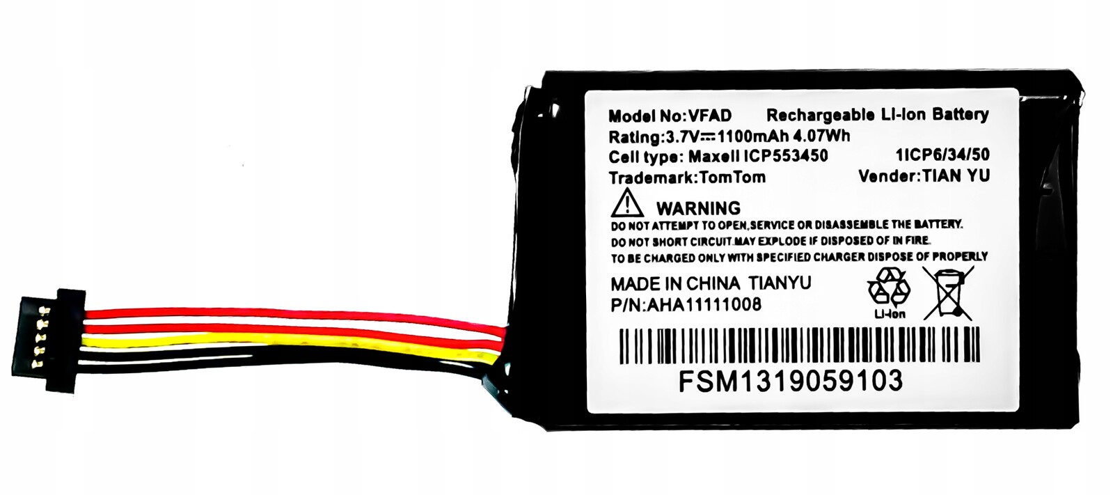 Baterie AHA11111008 1200 mAh pro Gps TomTom Pro 5250, Go Premium (4PL50)