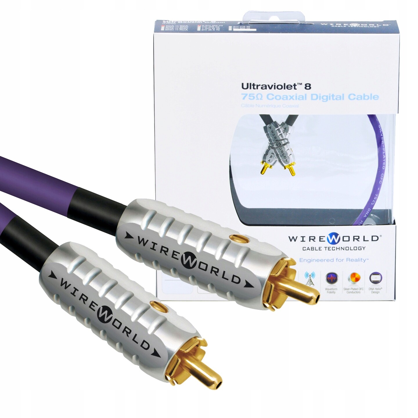 Wireworld Ultraviolet 8 koaxiální kabel 1 m 75 ohmů (1xRCA-1xRCA)