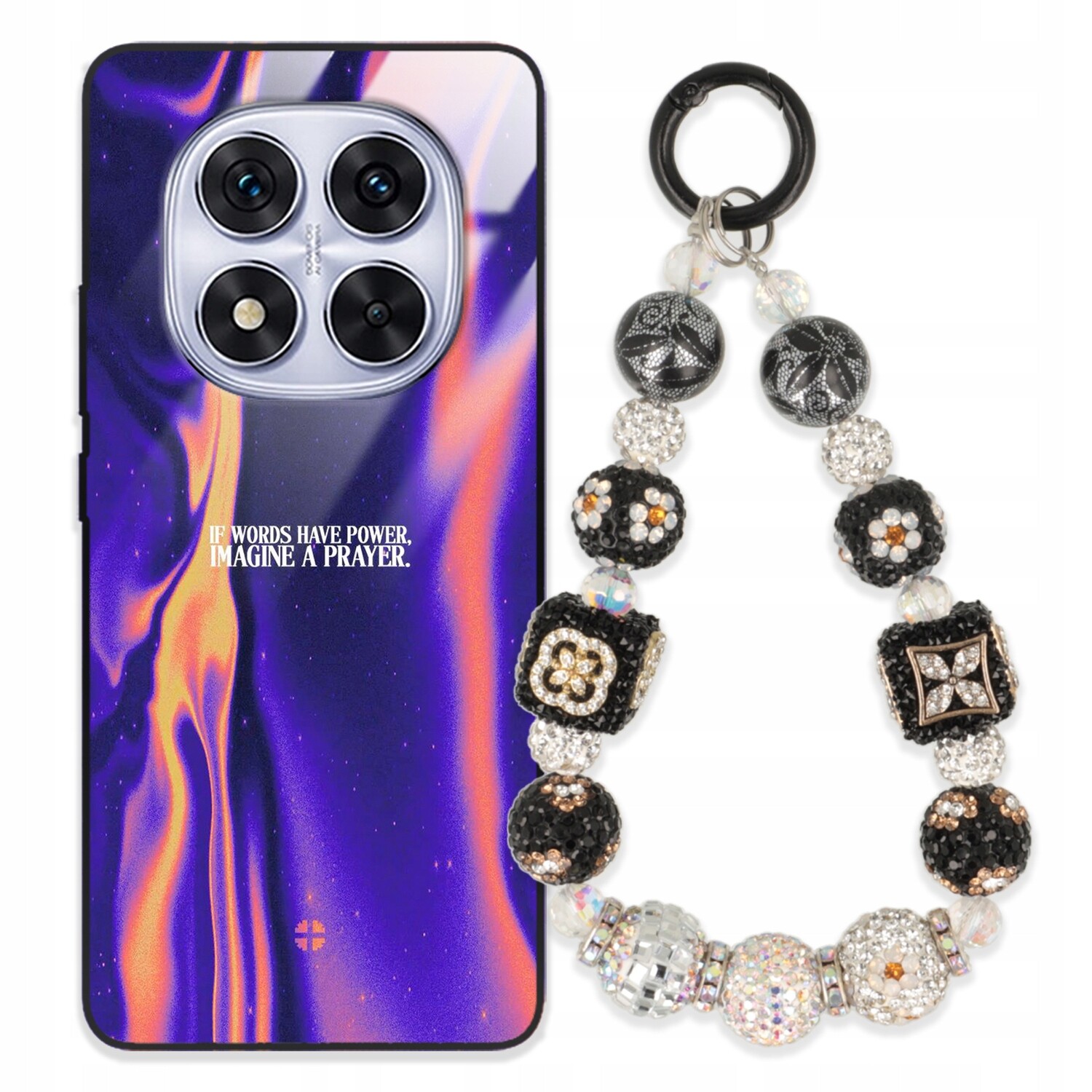 Pouzdro Pro Xiaomi Note 14 Pro 5G Glass Přívěsek Na Klíče Stylové Kryt Premium Wz