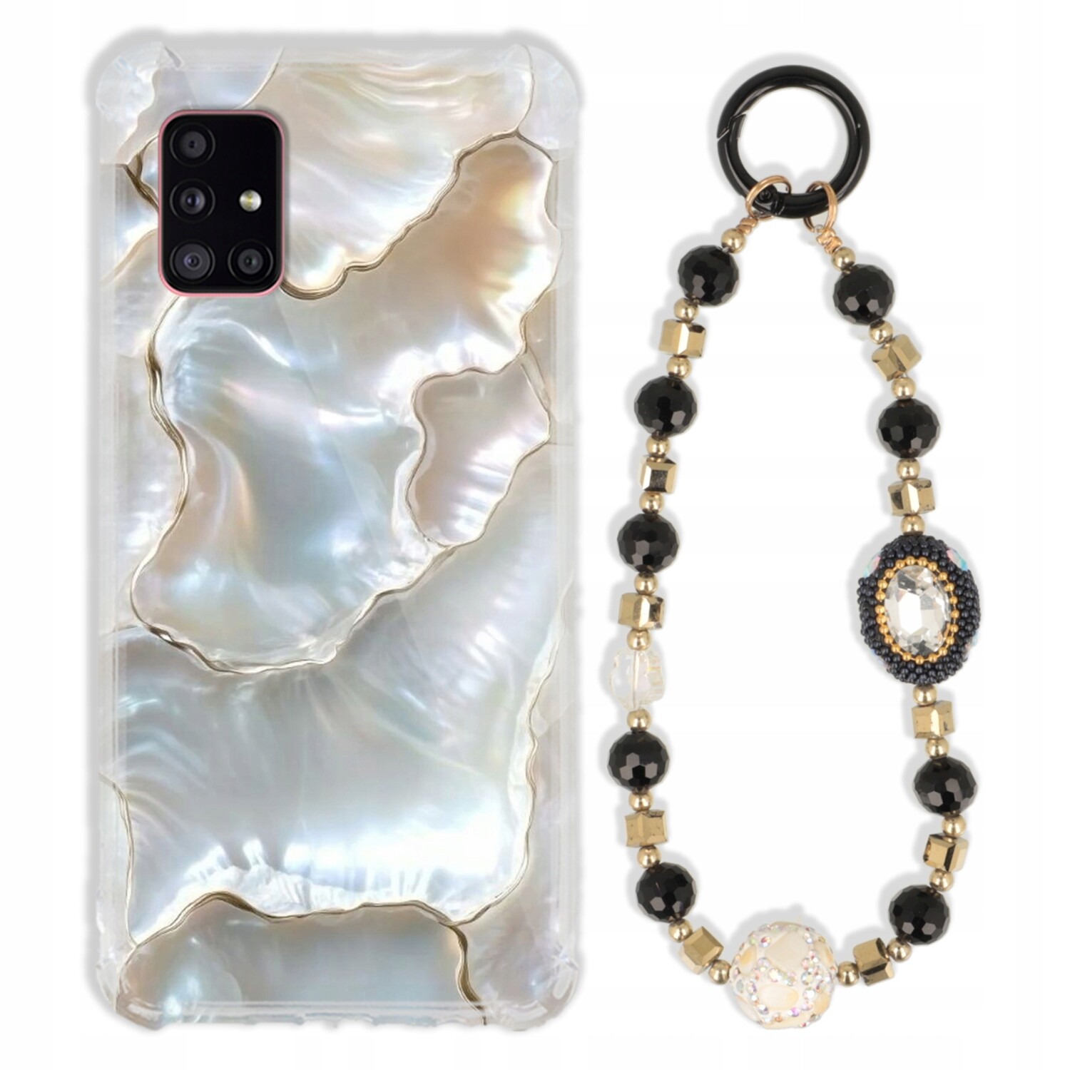 Pouzdro Pro Samsung A51 Case Antishock Zirkony Černozlaté|odolné|pevné