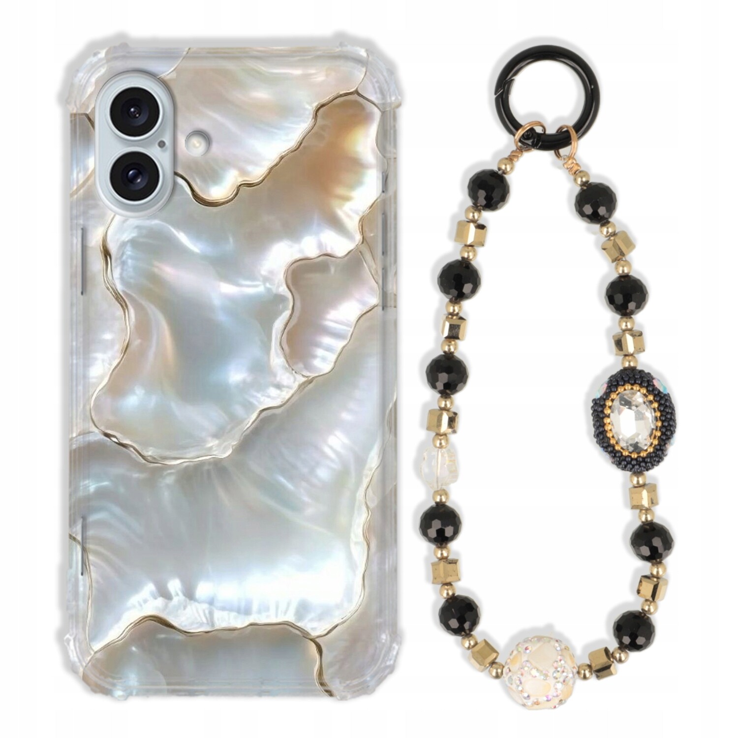 Pouzdro Pro Iphone 16 Plus Antishock Zirkony Černo Zlaté Odolné| Silné