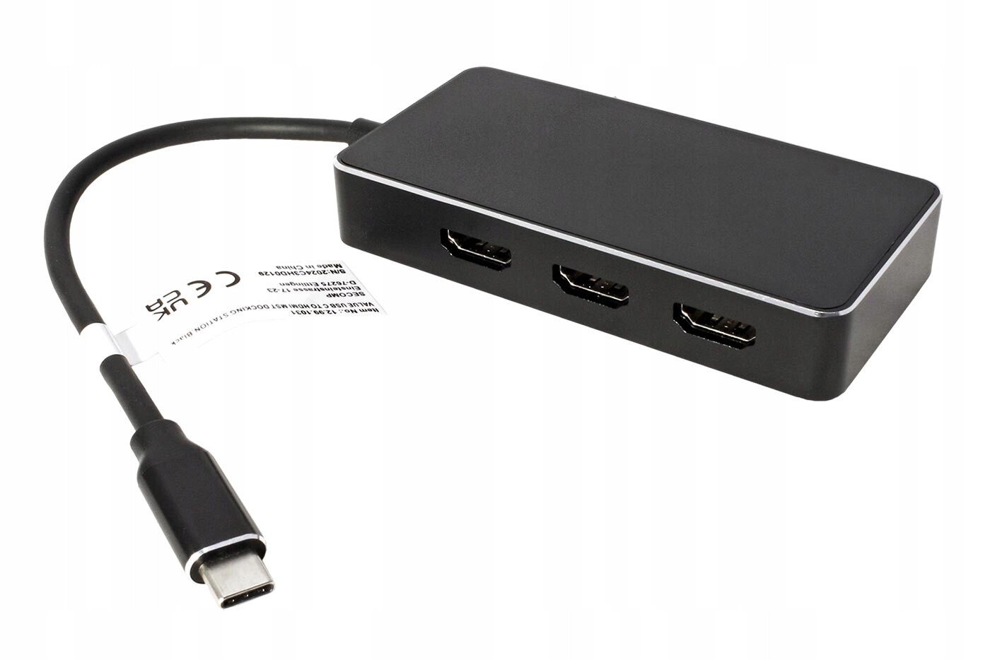 Value Multiport adaptér Usb C(M) -> 3x Hdmi, Mst, 4K@60Hz