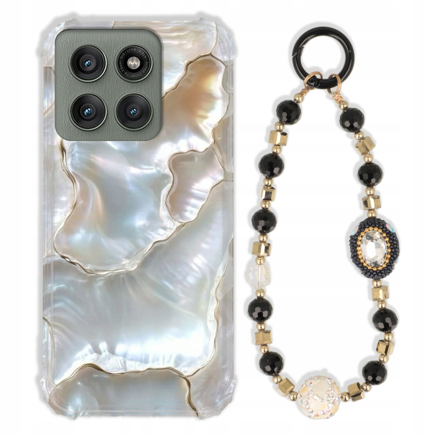 Pouzdro Pro Motorola Edge 60 Pro 5G Antishock Zirkony Černozlaté|pevné|tpu