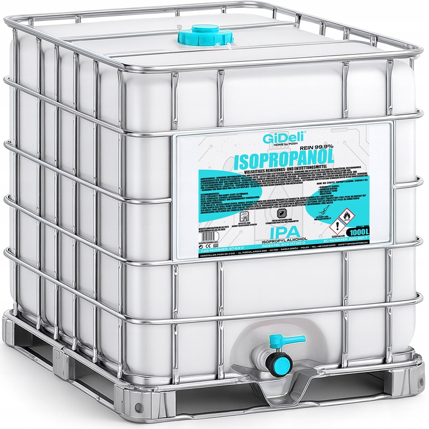 Isopropylalkohol GiDeli Ipa Izopropanol Nádrž Ibc 1000L 99,9%