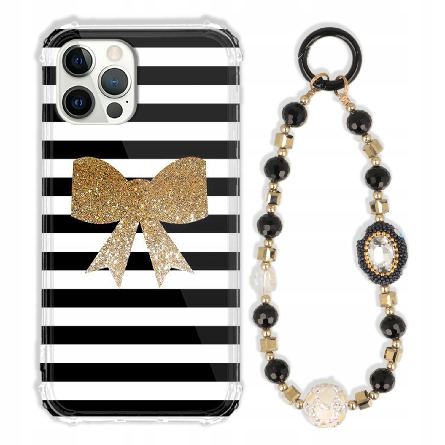 Pouzdro Pro Iphone 12 Pro Pouzdro Antishock Zirkony Černozlaté|odolné|pevné