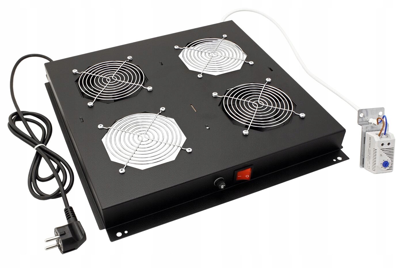 Roline Stropní vent.jednotka pro rozvaděče,4/2 ventilátory,termostat,černá