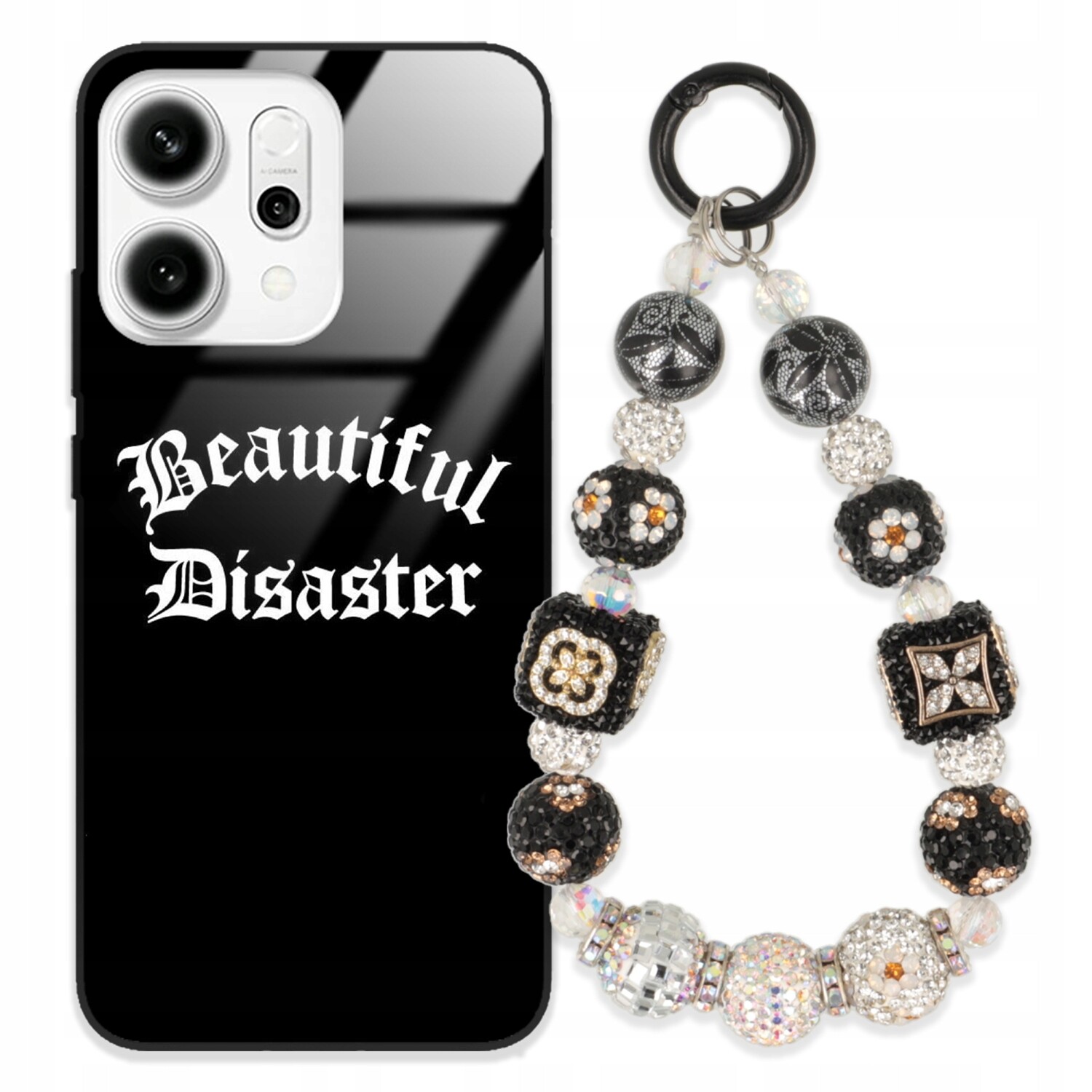 Pouzdro Pro Oppo Reno 14 Pro 5G Glass Přívěsek Na Klíče Elegantní Kryt Premium Wz