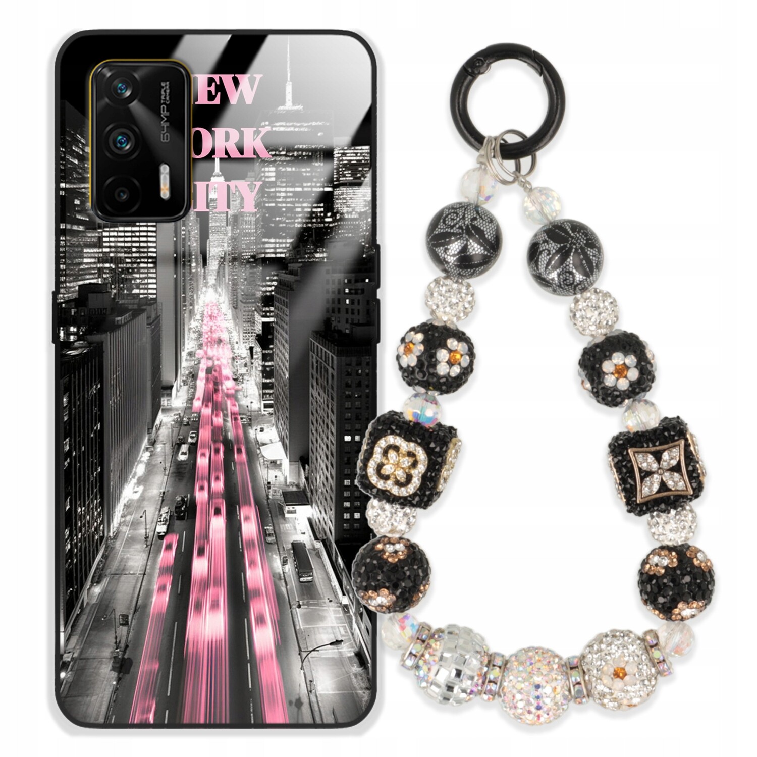 Pouzdro Pro Realme Gt Case Glass| Přívěsek Na Klíče Elegantní Kryt Premium Vzory