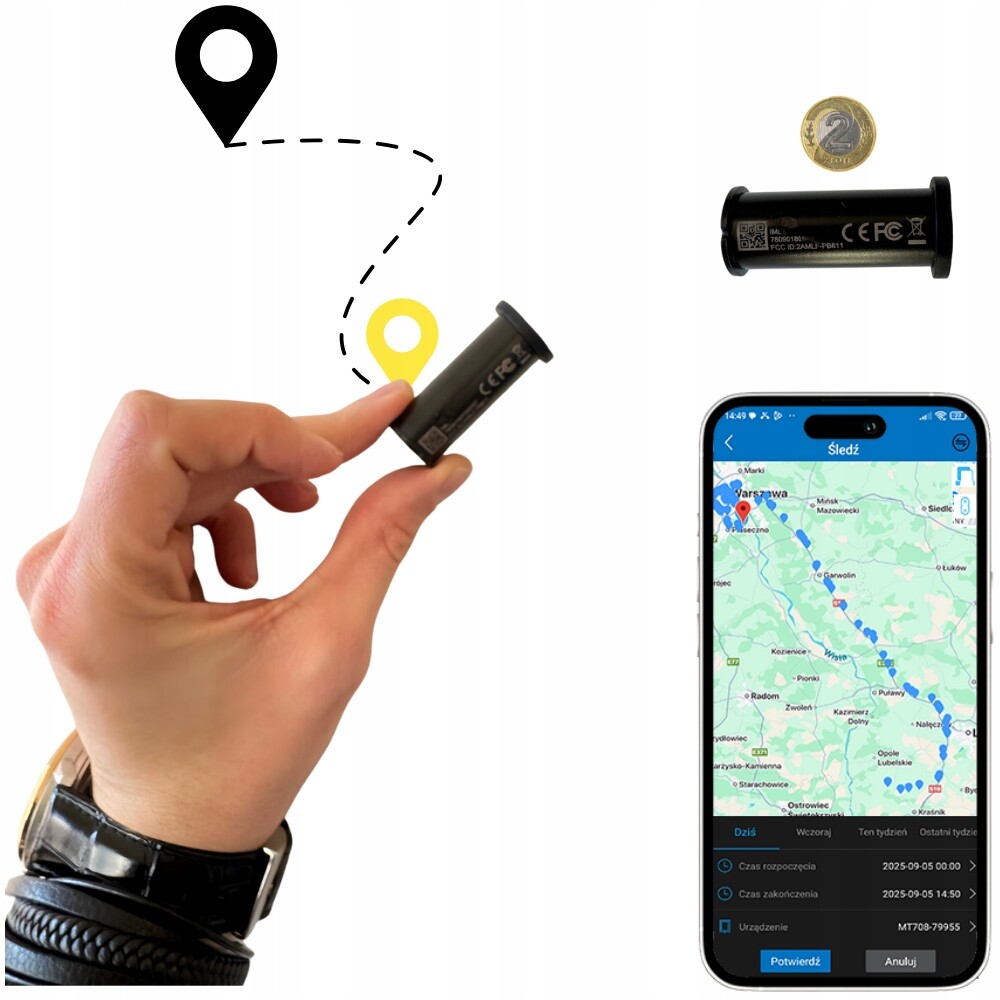 Diskrétní Lokalizátor Tag Blueototh MT611 Kolo Koloběžka Pro 2 Roky Provozu