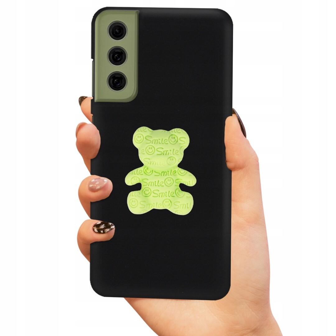 Pouzdro Black Pro Samsung S21FE Zelený Medvídek