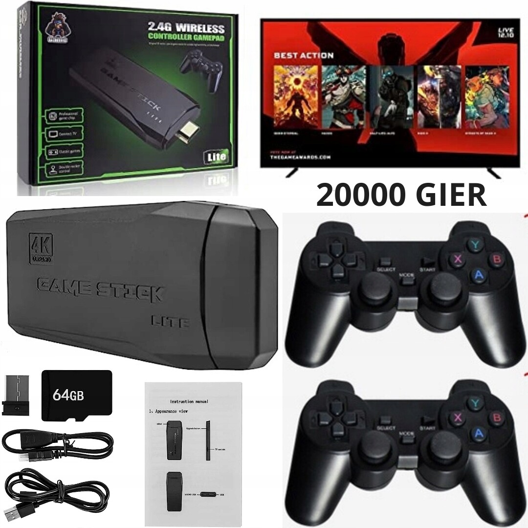 Přenosná Retro Televizní Konzole PS1 20000 Her V Balení Se 2 Pady Hdmi