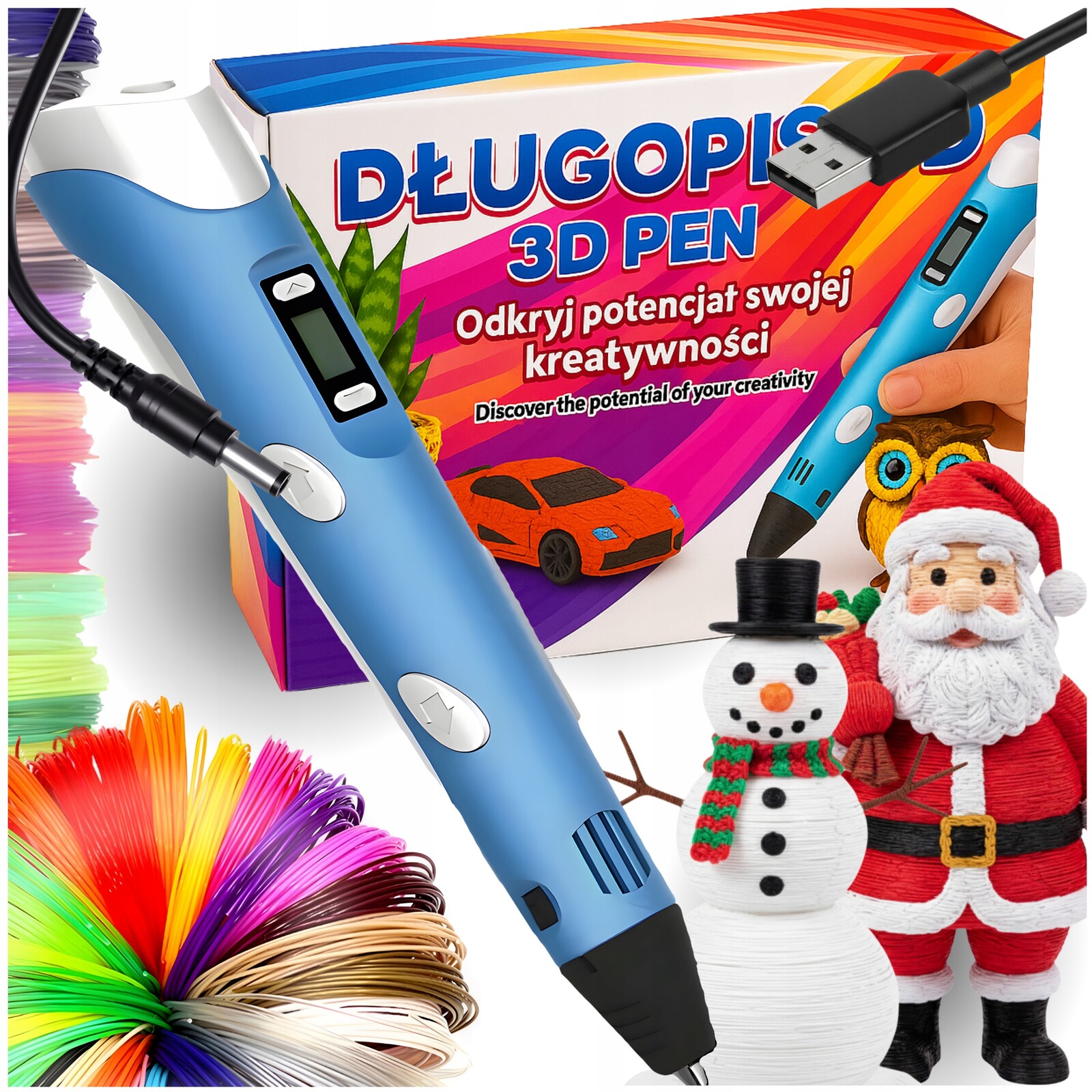 Propiska 3D Tiskárna Magický Pen Sada 510 M Náplně Dárek K Vánocům