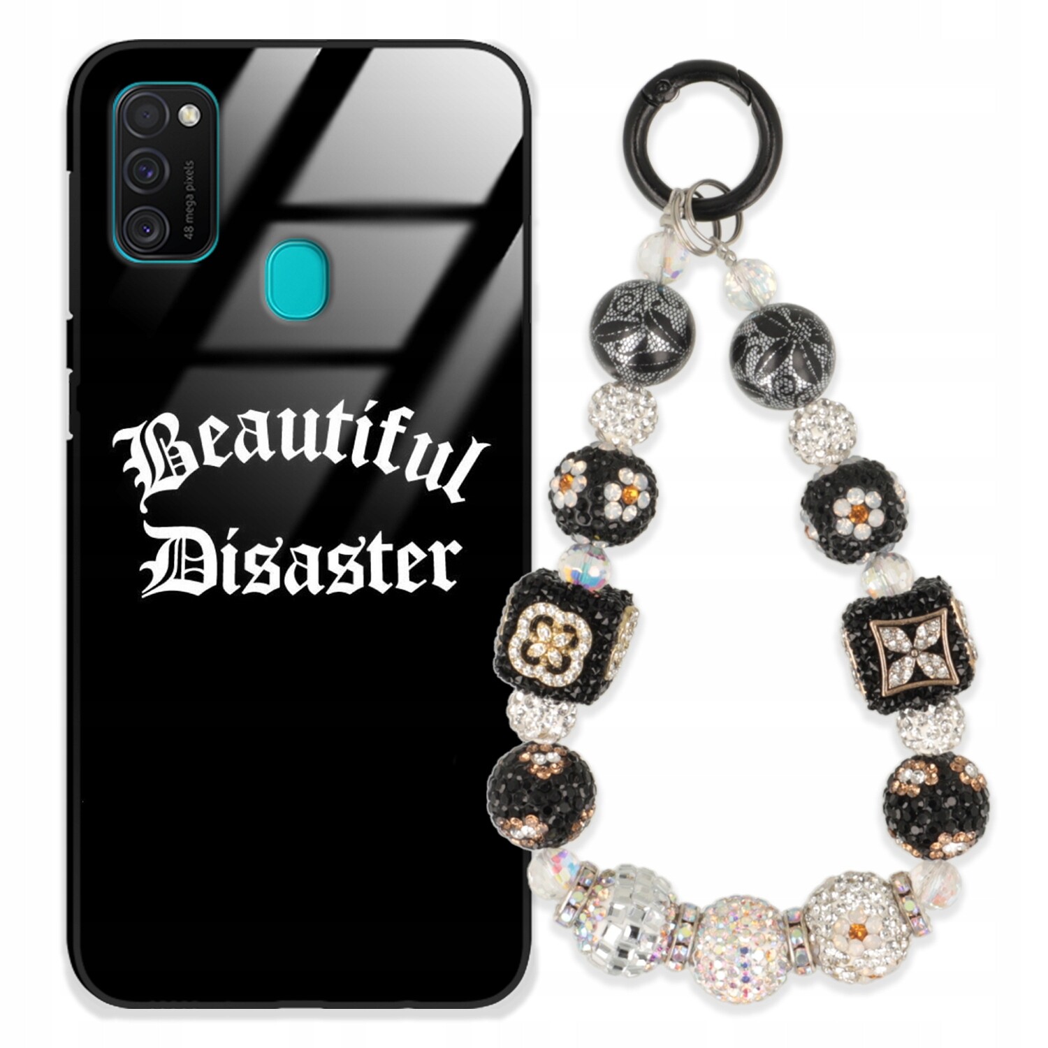 Pouzdro Pro Samsung M21 Case Glass| Přívěsek Na Klíče Elegantní Kryt Premium Vzory