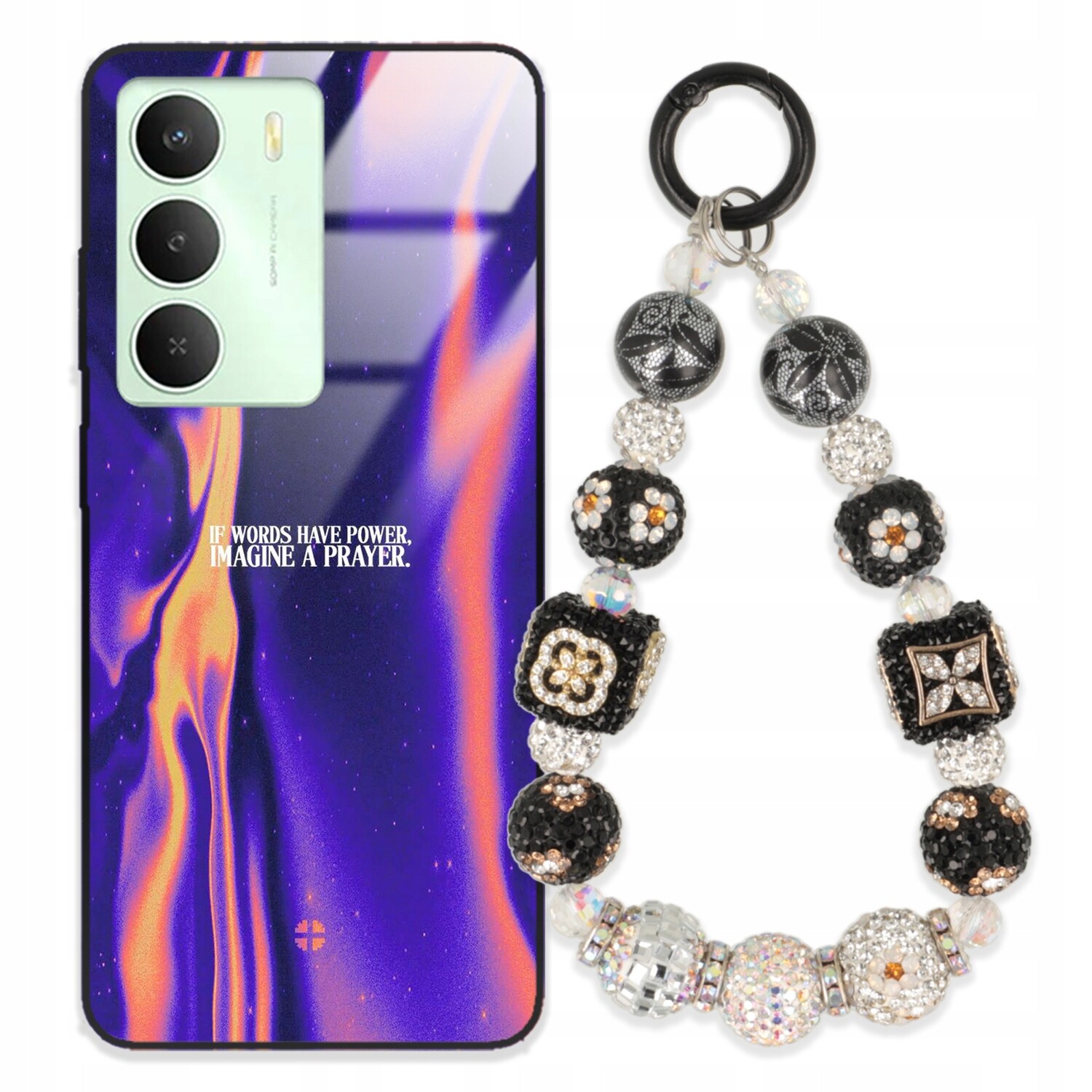 Pouzdro Pro Realme V70S 5G Glass Přívěsek Na Klíče Elegantní Kryt Premium Vzory