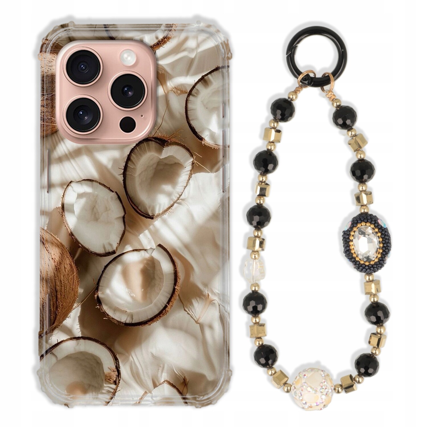 Pouzdro Pro Iphone 16 Pro Case Antishock Zirkony Černo Zlaté|odolné|pevné