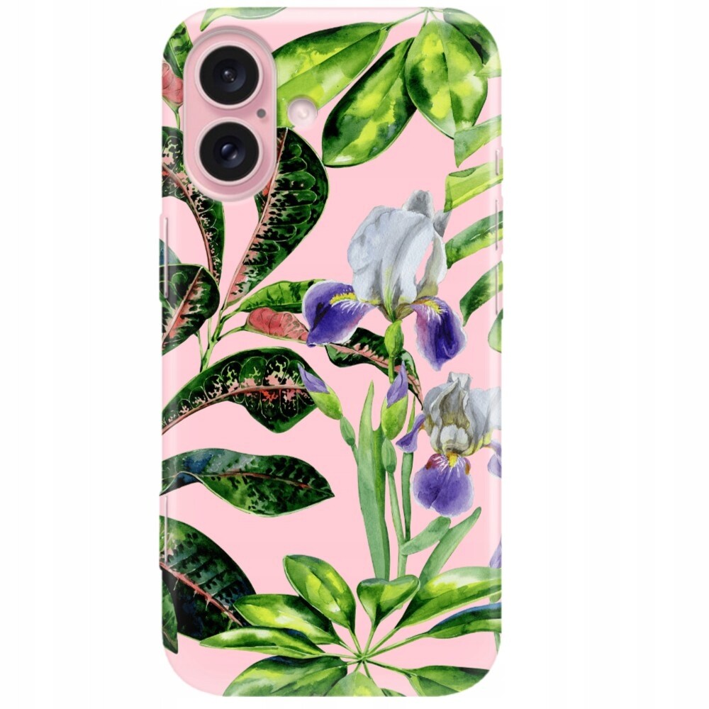 Pouzdro Pro Iphone 16 Clear Kryt Tropické Listy Květy Monstera Různé Vz