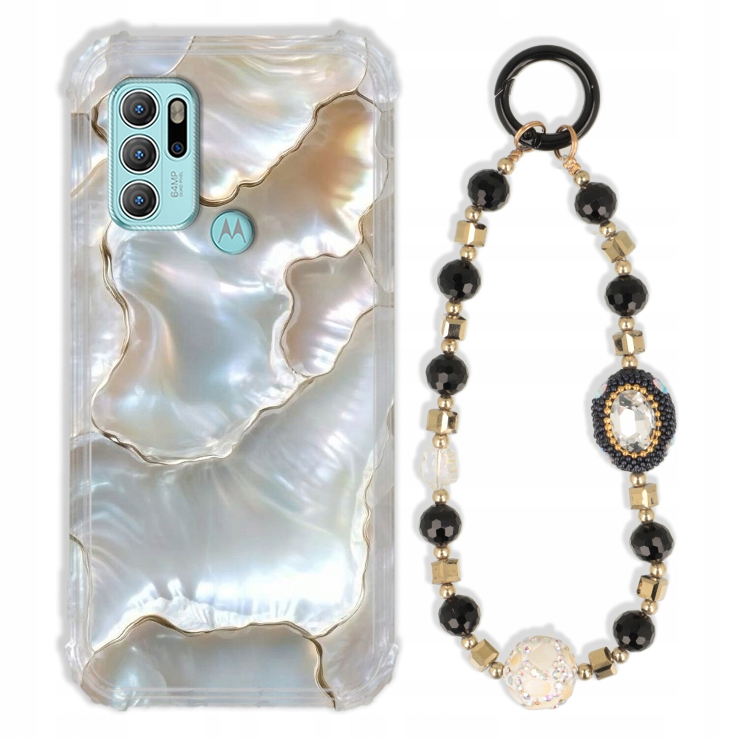 Pouzdro Pro Motorola G60s Case Antishock Zirkony Černo Zlaté|odolné|pevné