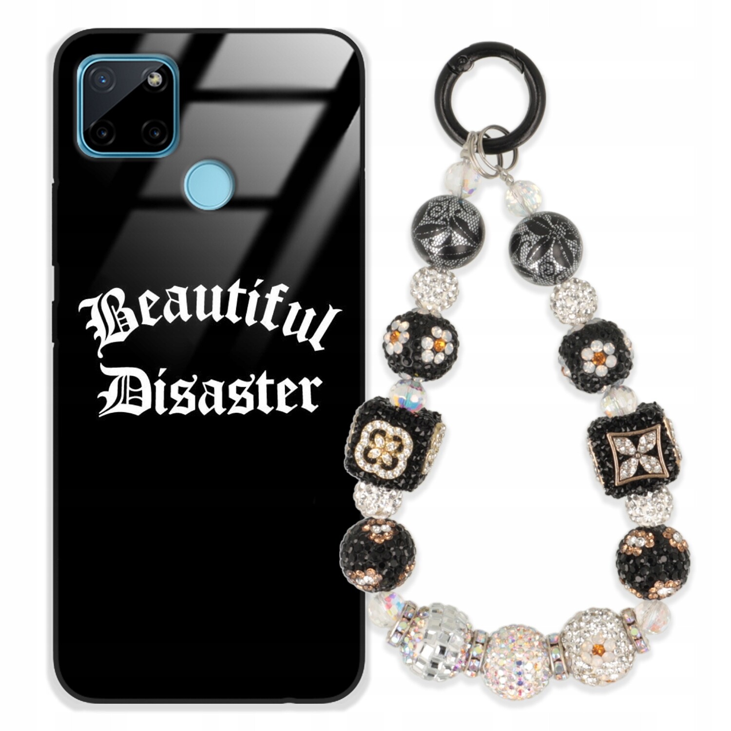 Pouzdro Pro Realme C25Y Case Glass| Přívěsek Na Klíče Elegantní Kryt Premium Vzory