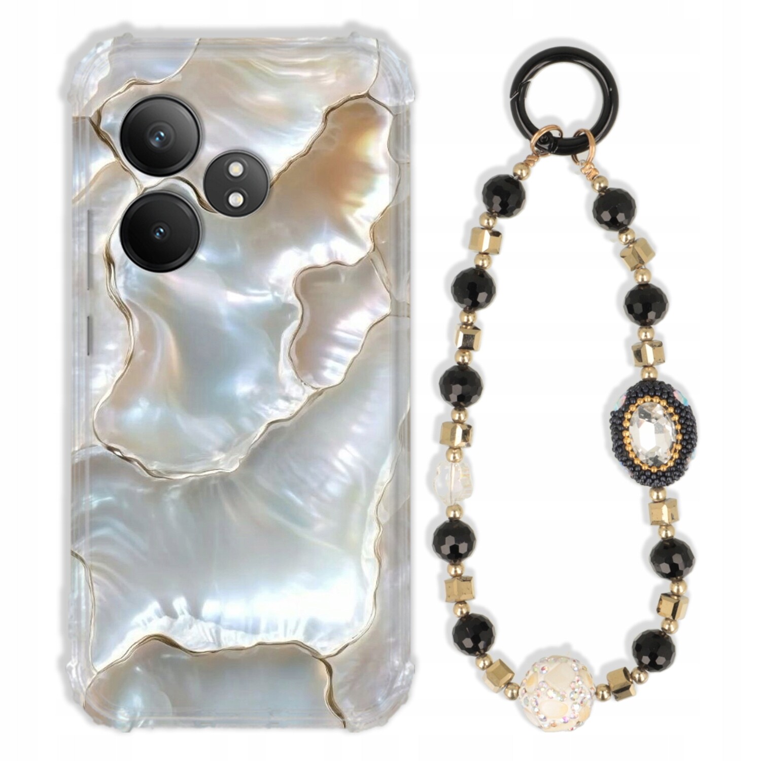 Pouzdro Pro Realme Gt Neo 6 Se Antishock Zirkony Černo Zlaté|odolné|silné