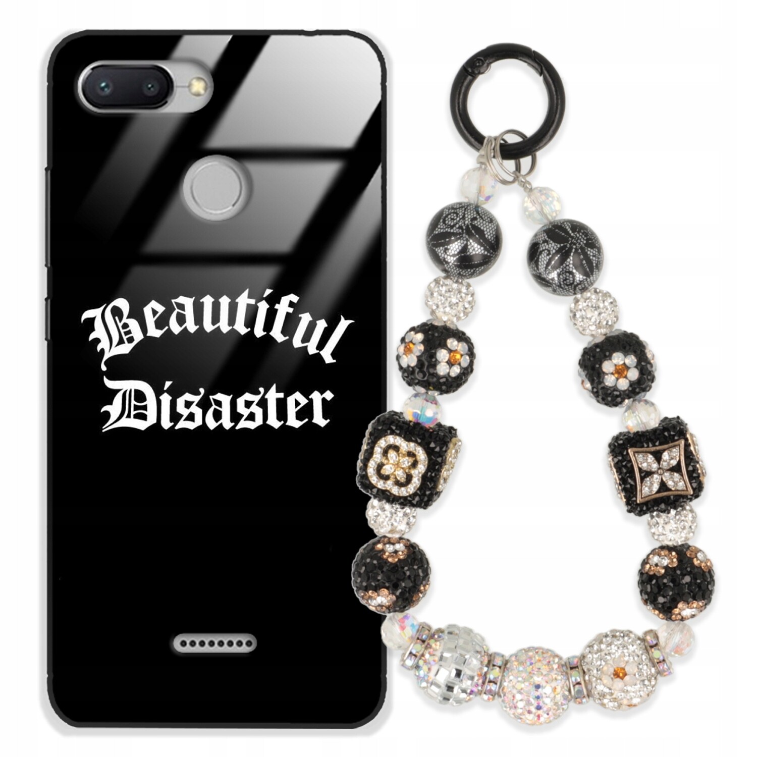 Pouzdro Pro Xiaomi Redmi 6 Glass Přívěsek Na Klíče Elegantní Kryt Premium Vzory