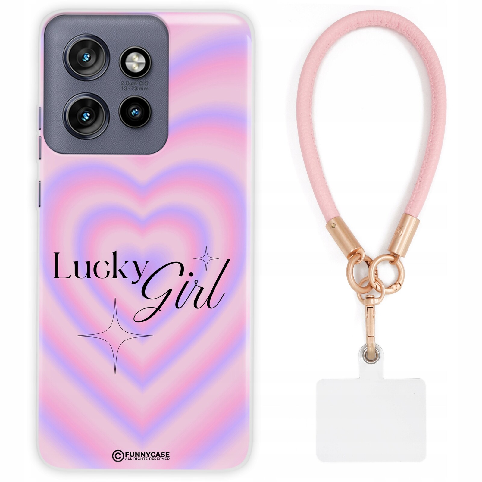 Pouzdro Pro Motorola Edge 50 Neo Case Ženské Afirmace Růžová Kožené Vodítko