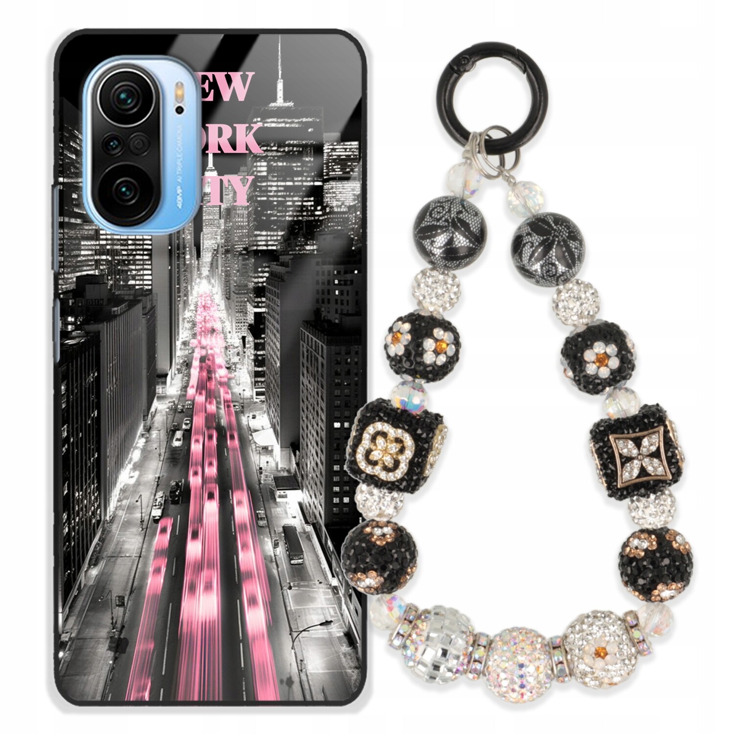 Pouzdro Pro Xiaomi Poco F3 Pro Glass Přívěsek Na Klíče Elegantní Kryt Premium Wz