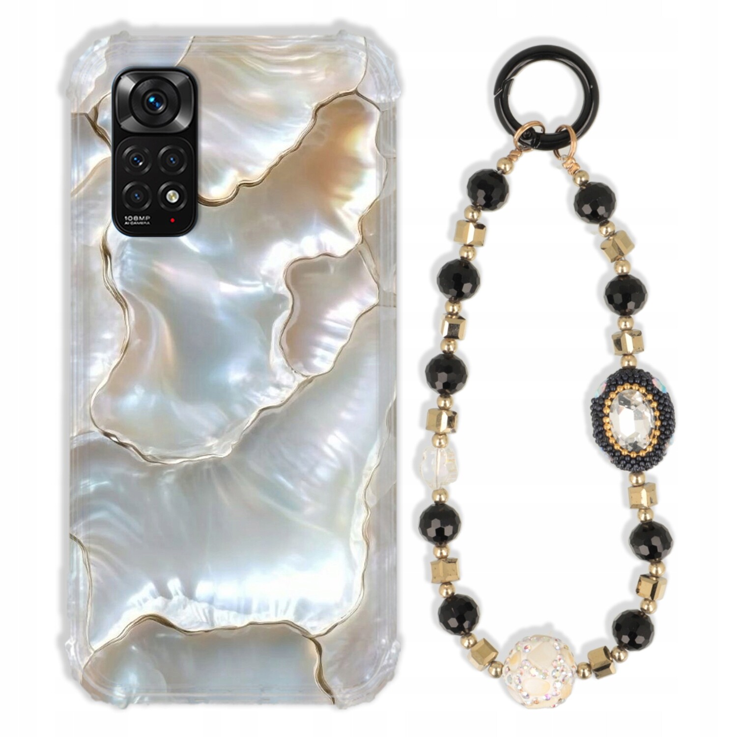 Pouzdro Pro Xiaomi Redmi Note 11 Antishock Zirkony Černozlaté|pevné|pevné