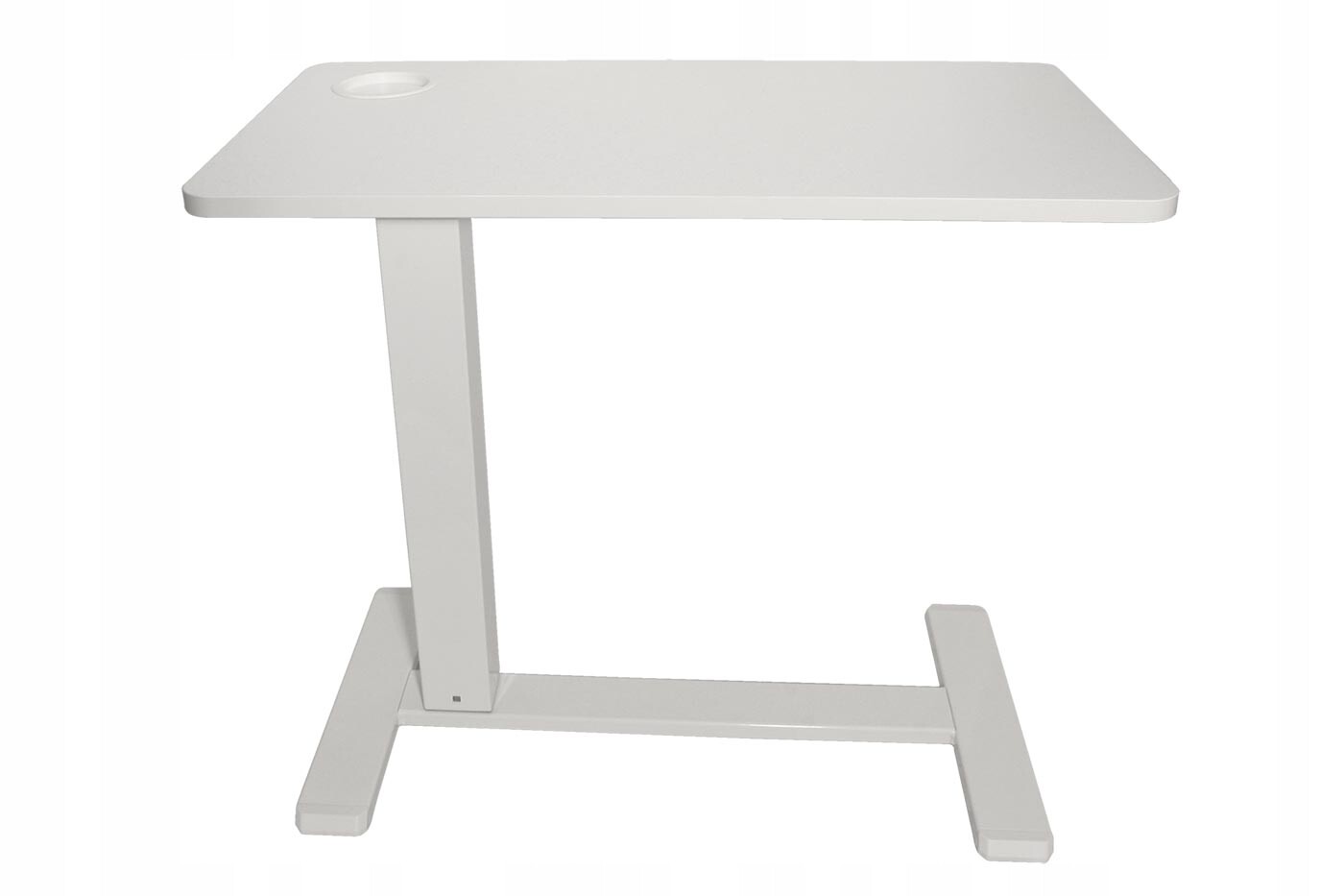 Roline Boční stolek s plynovou pružinou,skrytá kolečka, nastavitelný, bílý