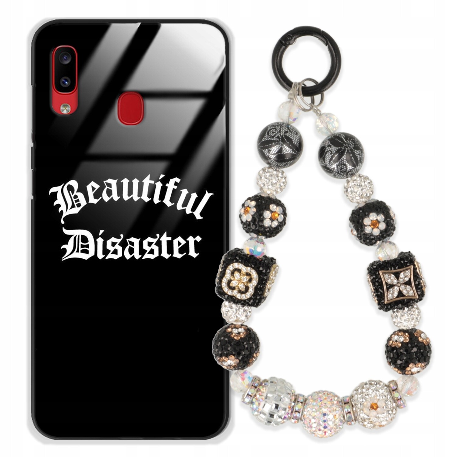 Pouzdro Pro Samsung A20 Case Glass| Přívěsek Na Klíče Elegantní Kryt Premium Vzory