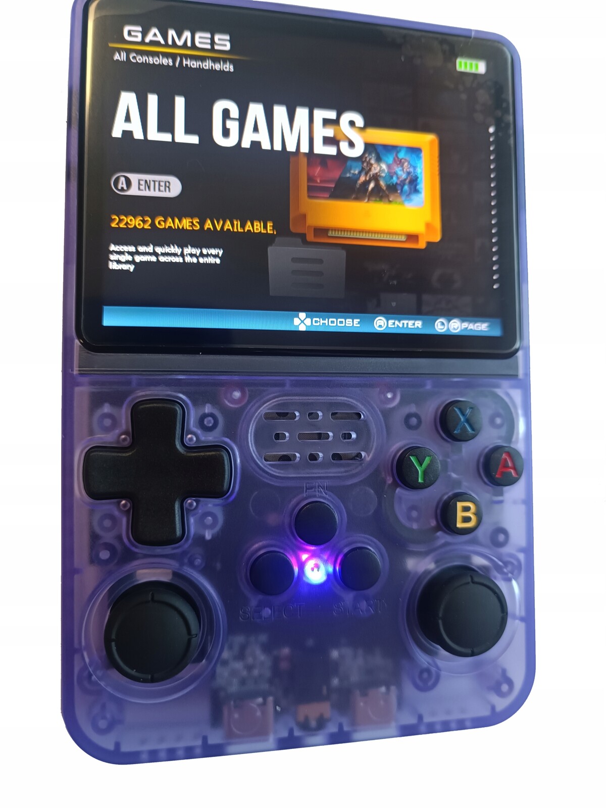 Přenosná Herní Konzole R36S Hd Pro Retro Hry 21000 Her 64GB Hdmi Gameboy Fialová
