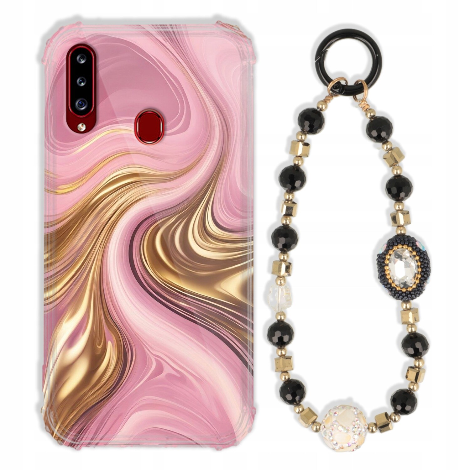 Pouzdro Pro Samsung A20s Case Antishock Zirkony Černo Zlaté|odolné|pevné