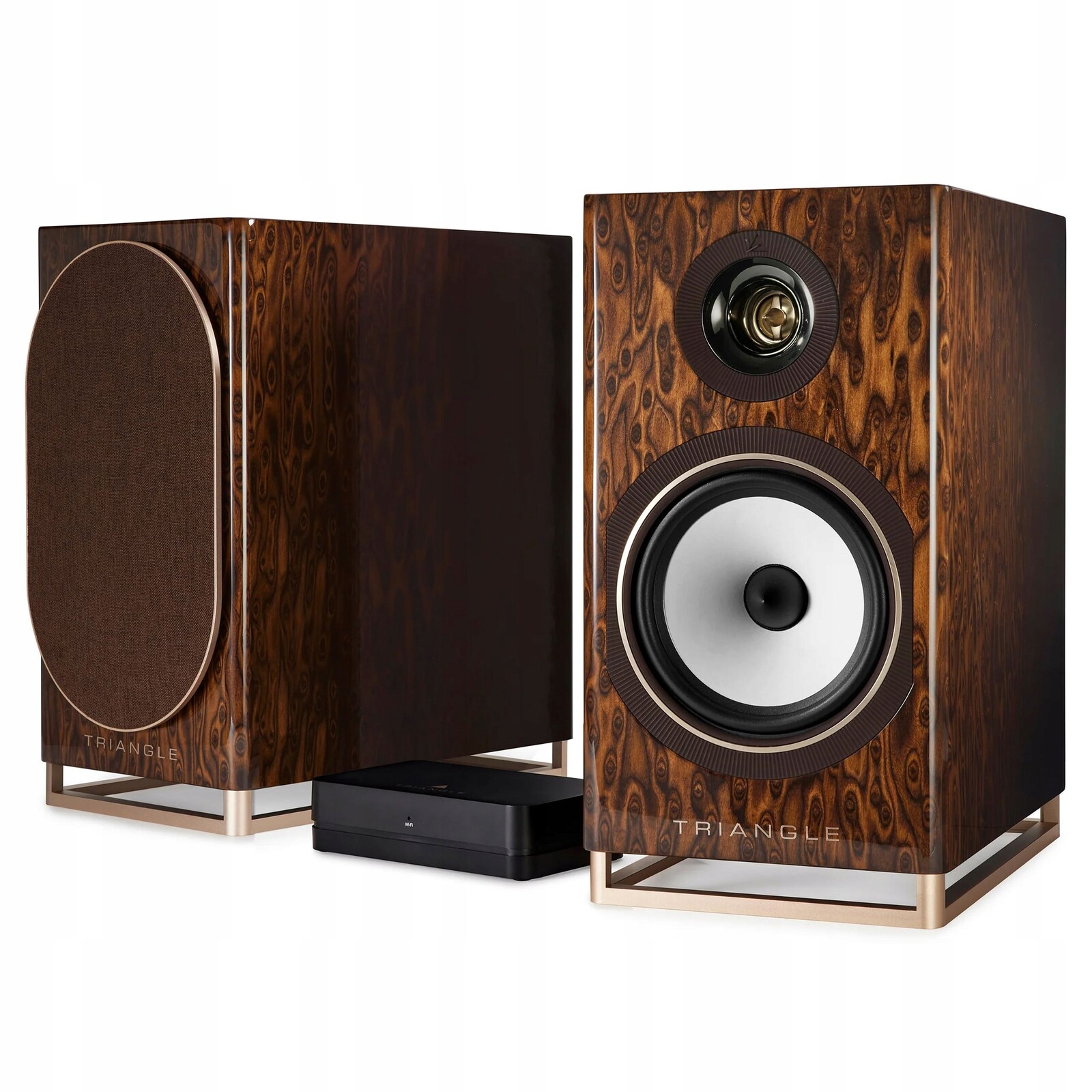 Triangle Capella Aktivní Stojanové Reproduktory Pár Bluetooth Hub 5.0 Hnědý