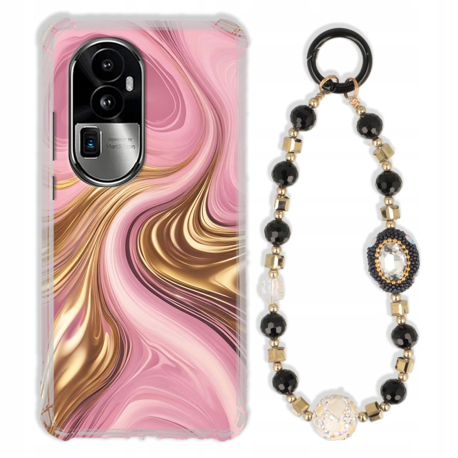 Pouzdro Pro Oppo Reno 10 Pro Plus Antishock Zirkony Černo Zlaté|pevné|pevné