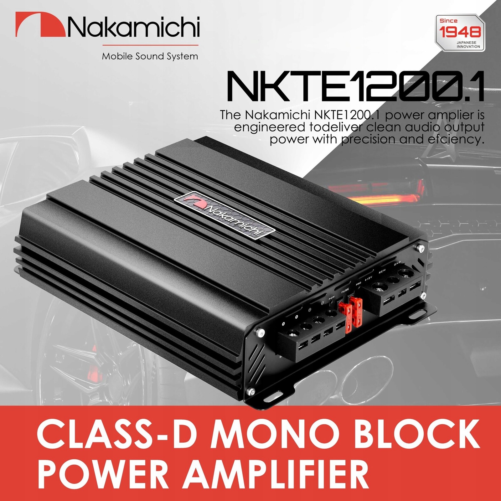 Nakamichi NKTE1200.1 Zesilovač Výkonu Monoblock Třídy D