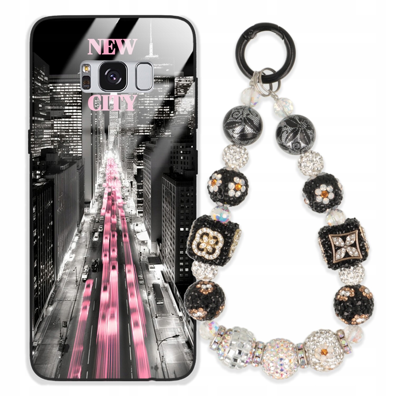 Pouzdro Pro Samsung S8 Case Glass| Přívěsek Na Klíče Elegantní Kryt Premium Vzory