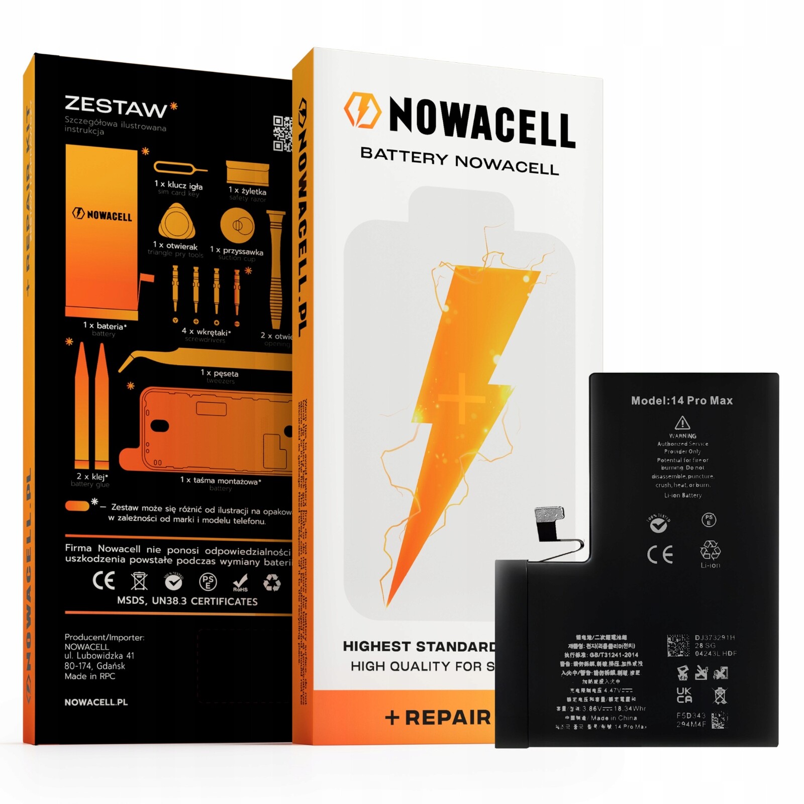 Sada baterií pro iPhone 14 Pro Max Bez Sdělení 4323 mAh Oem Kvalita