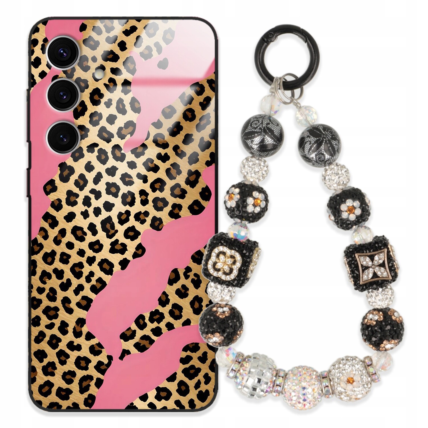 Pouzdro Pro Samsung S24 5G Glass Přívěsek Na Klíče Elegantní Kryt Premium Vzory