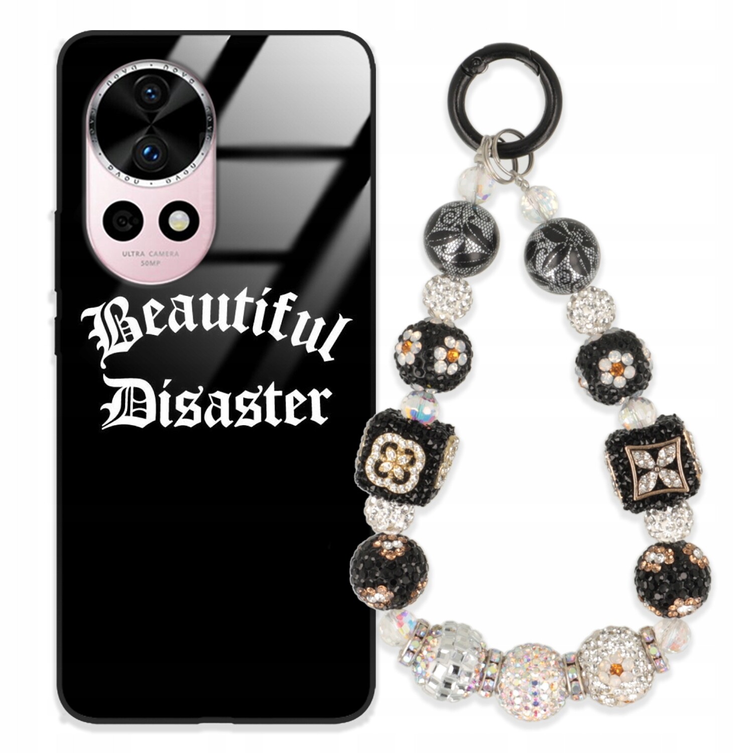 Pouzdro Pro Huawei Nova 12 Pro Glass Přívěsek Na Klíče Elegantní Kryt Premium Wz