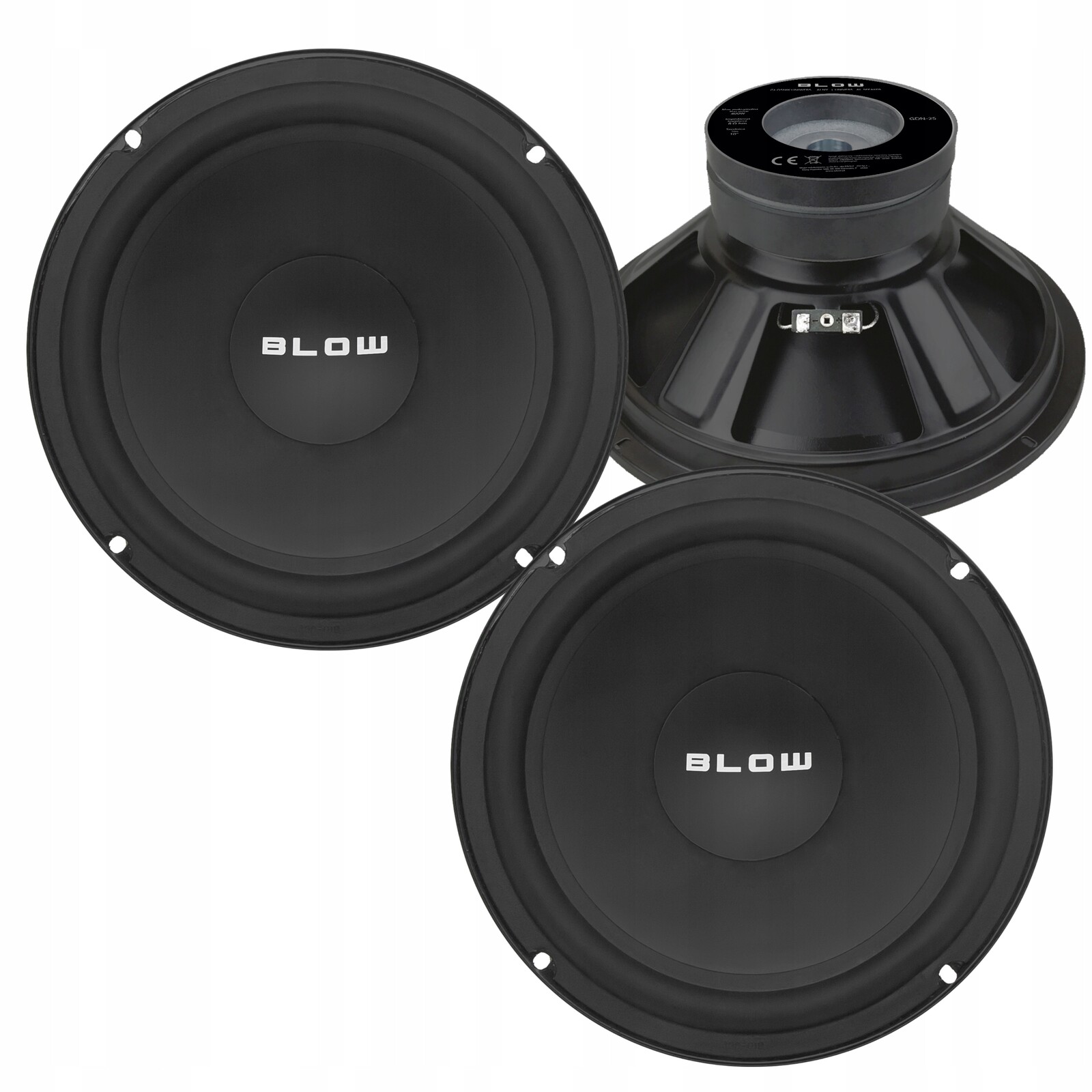 2x Basový Reproduktor Woofer 400W 250mm 25CM Basový Jednocestný GDN25